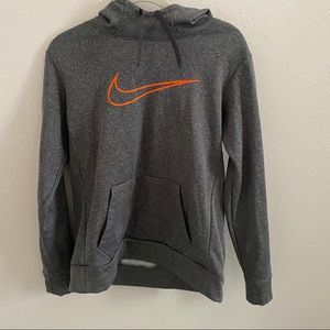 Gray and Orange NIKE Hoodie Sweatshirt